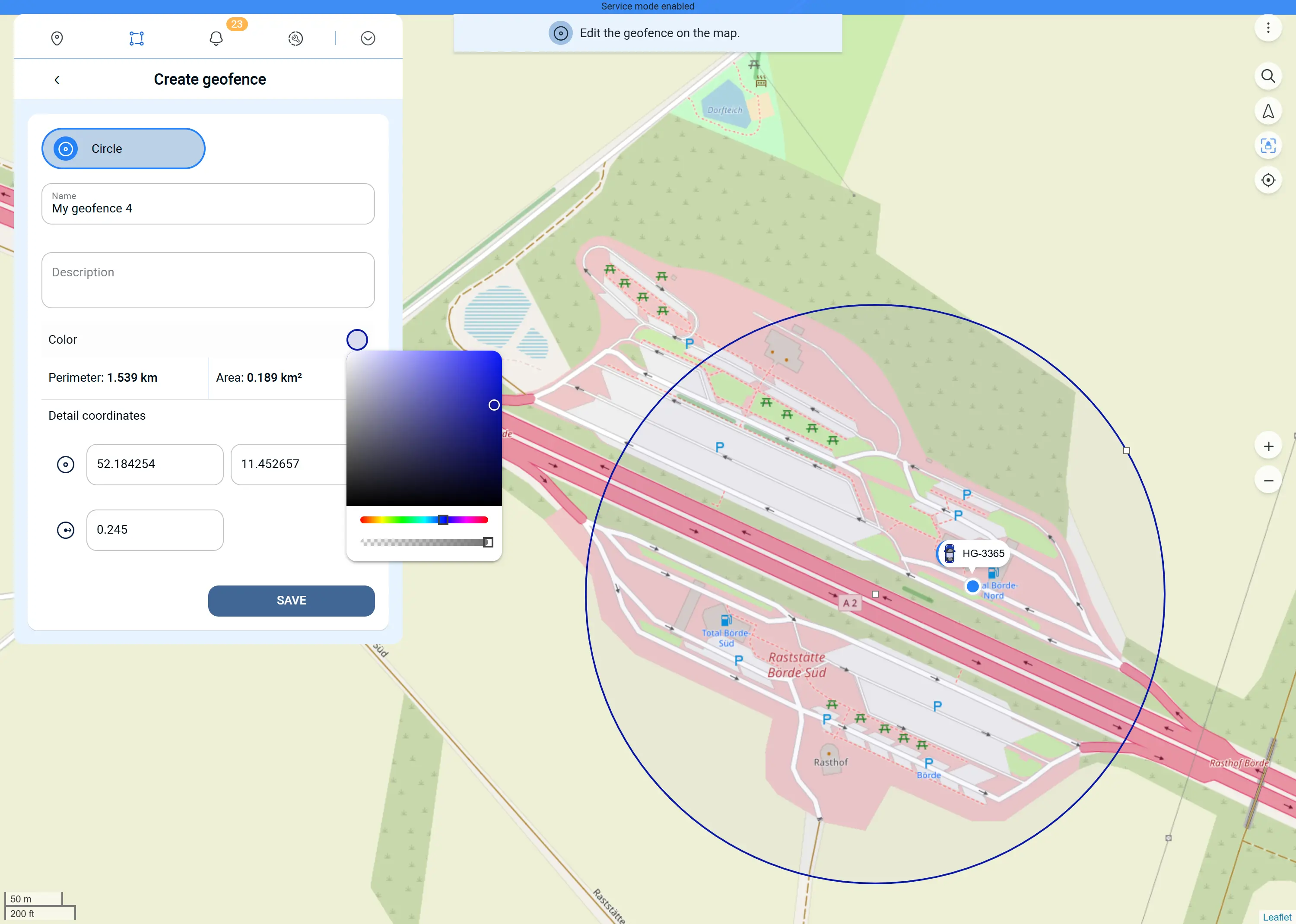 Circular Geofence