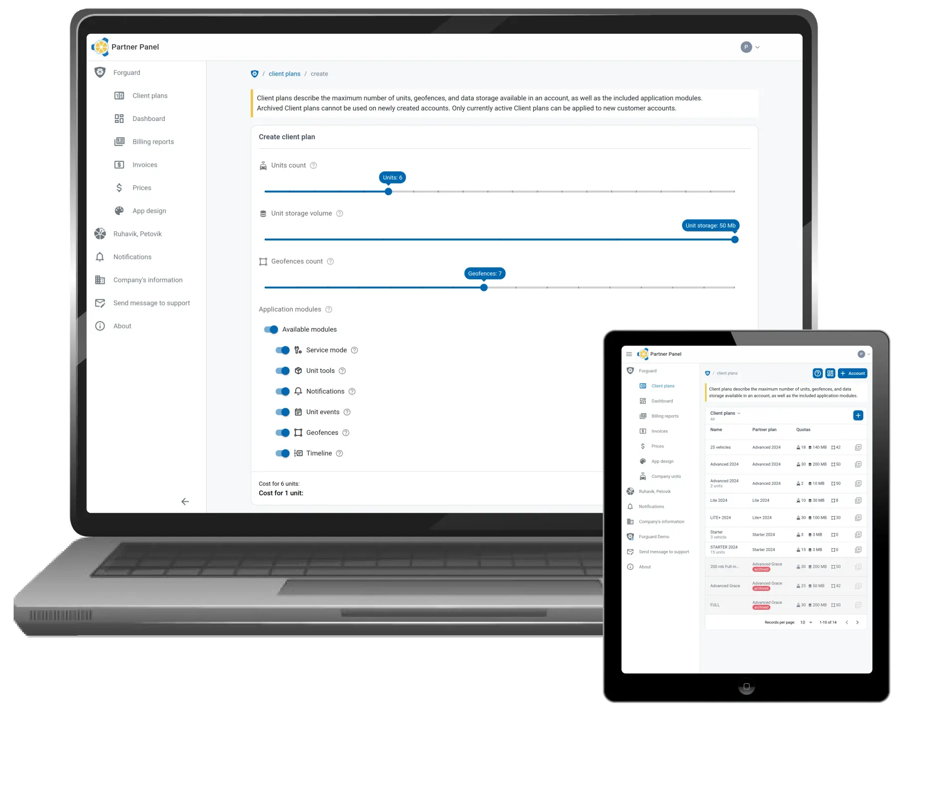 Feature slide Customizable Features & Limits