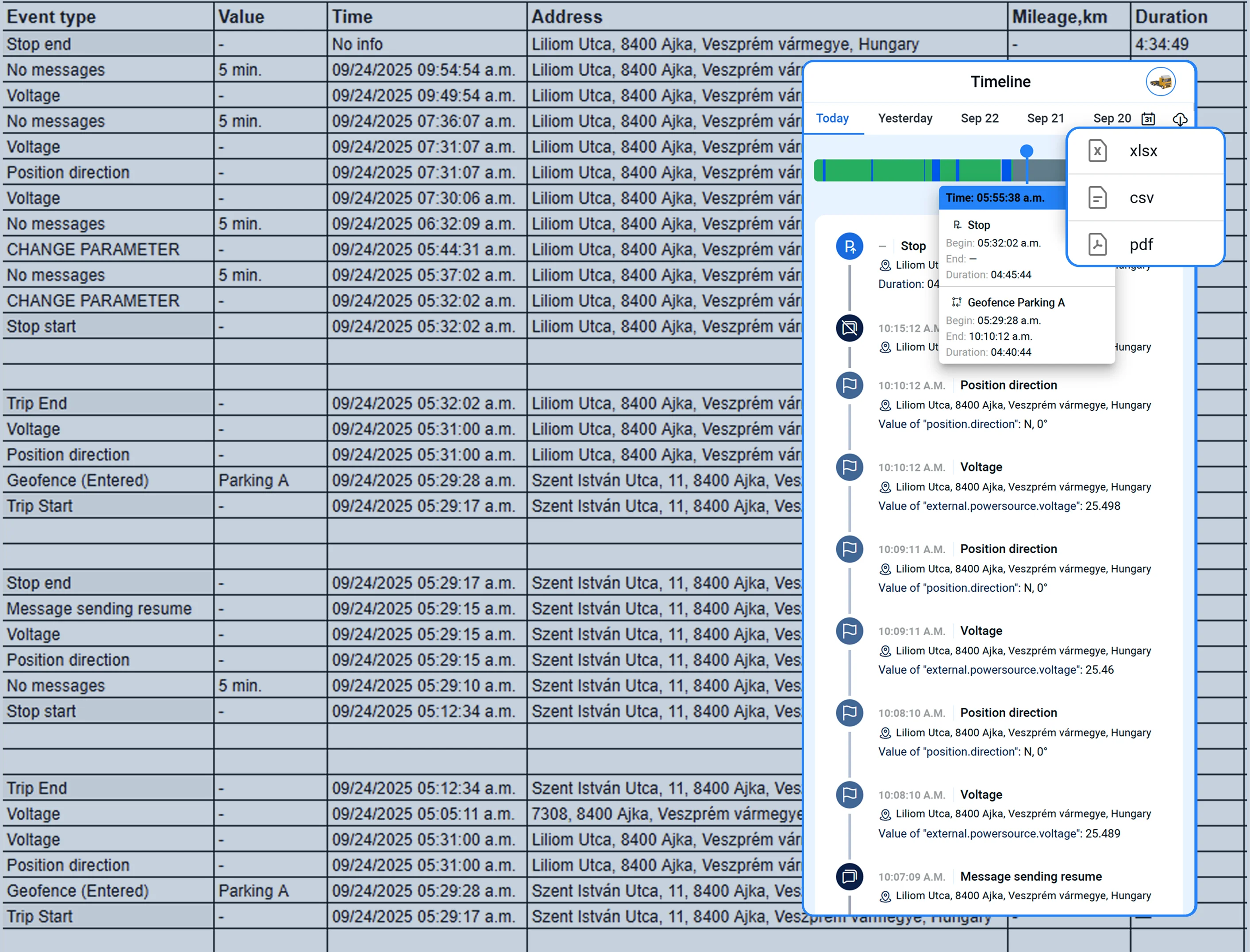 Timeline Report